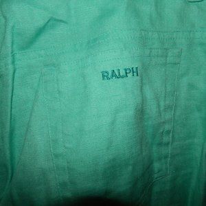 5/$25 Vintage RALPH Ralph Lauren 100% Linen Pants Size 10 (W-37)